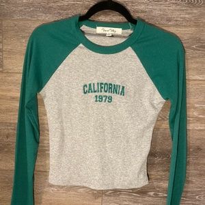 California Long Sleeve Crop Tee